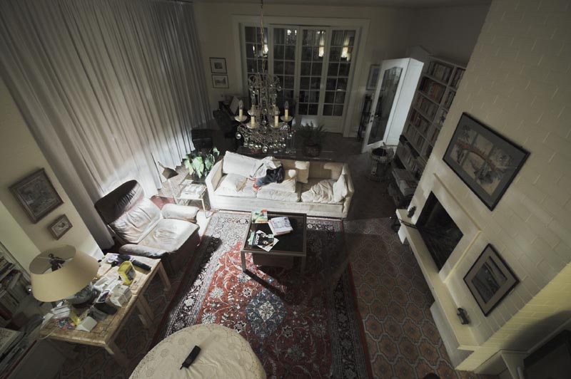 Wohnzimmer Blick von der Wendeltreppe zur Veranda im 1 OG 0425